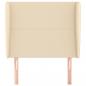 Preview: Kopfteil mit Ohren Creme 83x23x118/128 cm Stoff