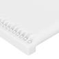 Preview: LED Kopfteil Weiß 83x16x118/128 cm Kunstleder