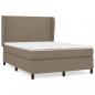 Preview: Boxspringbett mit Matratze Taupe 140x190 cm Stoff