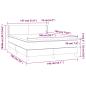 Preview: Boxspringbett mit Matratze Taupe 140x190 cm Stoff