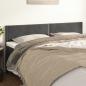 Preview: ARDEBO.de - Kopfteile 2 Stk. Dunkelgrau 90x5x78/88 cm Samt