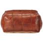 Preview: Pouf Hellbraun 60 x 60 x 30 cm Echtes Ziegenleder