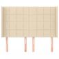 Preview: Kopfteil mit Ohren Creme 147x16x118/128 cm Stoff