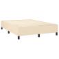 Preview: Boxspringbett mit Matratze & LED Creme 140x190 cm Stoff