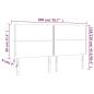 Preview: Kopfteile 4 Stk. Hellgrau 100x5x78/88 cm Samt