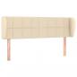 Preview: Kopfteil mit Ohren Creme 147x23x78/88 cm Stoff