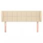 Preview: Kopfteil mit Ohren Creme 147x23x78/88 cm Stoff
