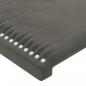 Preview: LED Kopfteil Dunkelgrau 180x5x118/128 cm Samt