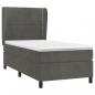 Preview: Boxspringbett mit Matratze Dunkelgrau 90x200 cm Samt