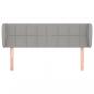 Preview: Kopfteil mit Ohren Hellgrau 147x23x78/88 cm Stoff