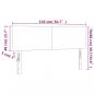 Preview: LED Kopfteil Blau 144x5x78/88 cm Stoff
