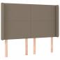 Preview: Boxspringbett mit Matratze & LED Taupe 140x200 cm Stoff 