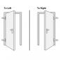 Preview: Haustür Anthrazit 98x190 cm PVC