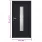 Preview: Haustür Anthrazit 98x190 cm PVC