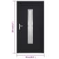 Preview: Haustür Anthrazit 98x208 cm PVC