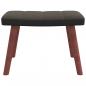 Preview: Schaukelstuhl mit Hocker Dunkelgrau Samt und PVC