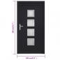 Preview: Haustür Anthrazit 108x200 cm PVC