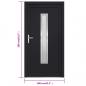 Preview: Haustür Anthrazit 108x208 cm PVC
