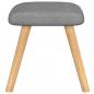 Preview: Relaxsessel mit Hocker Dunkelgrau Stoff