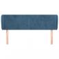 Preview: Kopfteil mit Ohren Dunkelblau 147x23x78/88 cm Samt