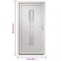 Preview: Haustür Weiß 98x190 cm PVC