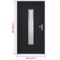 Preview: Haustür Anthrazit 108x208 cm PVC