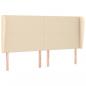Preview: Kopfteil mit Ohren Creme 183x23x118/128 cm Stoff