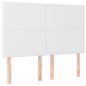 Preview: LED Kopfteil Weiß 144x5x118/128 cm Kunstleder
