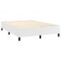 Preview: Boxspringbett mit Matratze & LED Weiß 140x190 cm Kunstleder