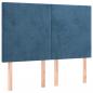 Preview: Boxspringbett mit Matratze Dunkelblau 140x190 cm Samt