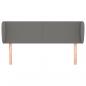 Preview: Kopfteil mit Ohren Dunkelgrau 147x23x78/88 cm Stoff