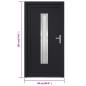 Preview: Haustür Anthrazit 98x190 cm PVC