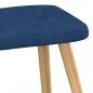 Preview: Relaxsessel mit Hocker Blau Stoff