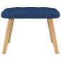 Preview: Relaxsessel mit Hocker Blau Stoff