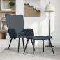 Preview: ARDEBO.de - Relaxsessel mit Hocker Dunkelgrau Samt