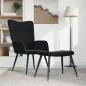 Preview: ARDEBO.de - Relaxsessel mit Hocker Schwarz Samt