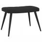 Preview: Relaxsessel mit Hocker Schwarz Samt