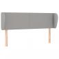 Preview: Kopfteil mit Ohren Hellgrau 147x23x78/88 cm Stoff