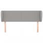 Preview: Kopfteil mit Ohren Hellgrau 147x23x78/88 cm Stoff