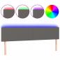 Preview: LED Kopfteil Grau 160x5x78/88 cm Kunstleder