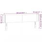 Preview: LED Kopfteil Grau 163x16x78/88 cm Kunstleder