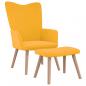 Preview: Relaxsessel mit Hocker Senfgelb Samt