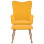Preview: Relaxsessel mit Hocker Senfgelb Samt