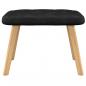 Preview: Schaukelsessel mit Hocker Schwarz Stoff
