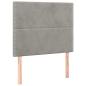 Preview: Boxspringbett mit Matratze Hellgrau 90x190 cm Samt