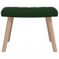 Preview: Relaxsessel mit Hocker Dunkelgrün Samt