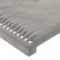 Preview: LED Kopfteil Hellgrau 180x5x78/88 cm Samt