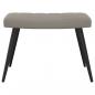 Preview: Relaxsessel mit Hocker Hellgrau Samt