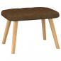 Preview: Relaxsessel mit Hocker Braun Stoff