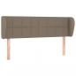 Preview: Kopfteil mit Ohren Taupe 147x23x78/88 cm Stoff